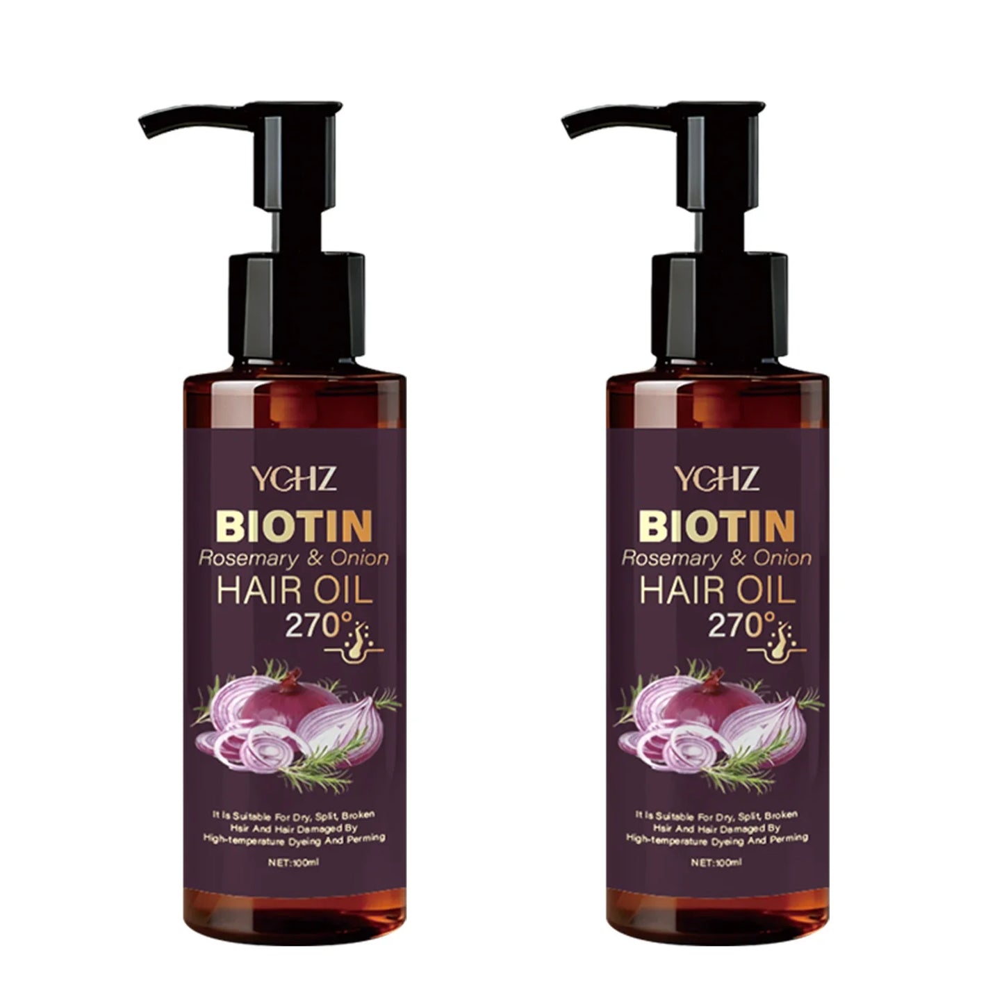 Biotin Hair Oil with Rosemary & Onion | Moisturize & Smooth Hair