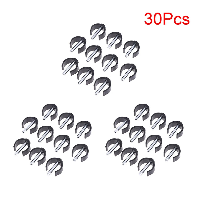 New 10/30pcs C-Shaped Fasteners, Walker Plastic Accessories, Tube Positioning Open Clips, Crutch Buckles Peaceful Pleasures Health and Wellness 30Pcs