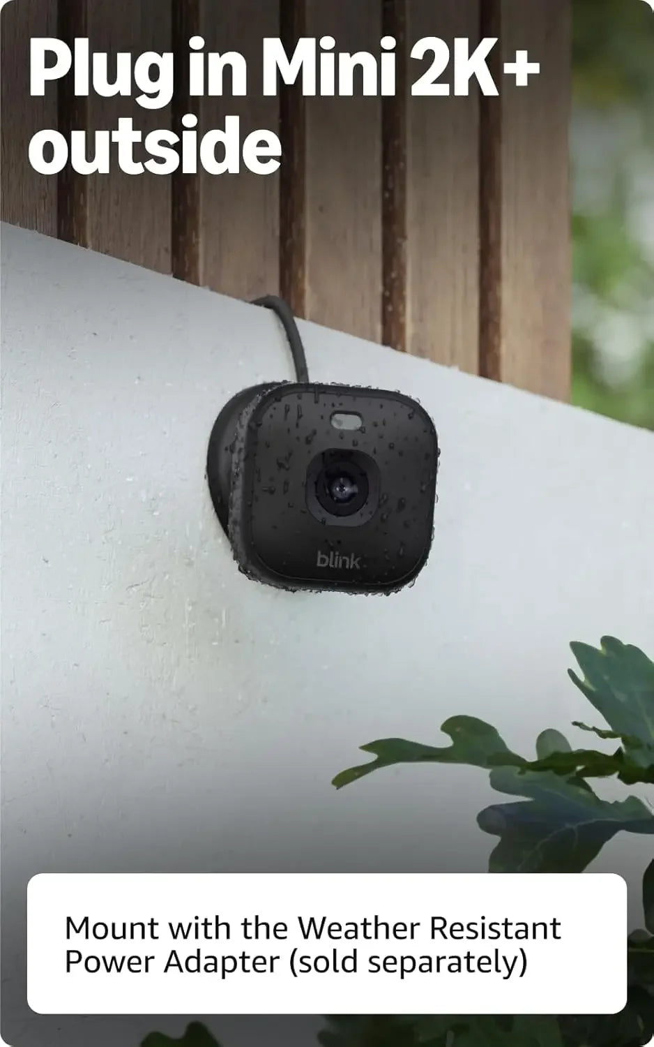 2K Plug-in Security Camera with Color Night Vision, Motion Detection, Enhanced Audio - Indoor/Outdoor Use Peaceful Pleasures Health and Wellness