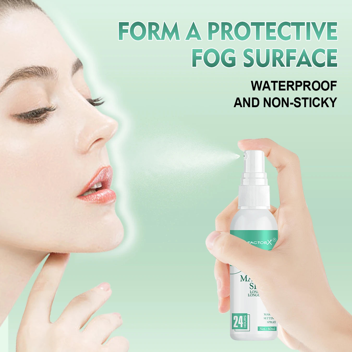 Waterproof Makeup Spray Face Set Lasting Award winning Makeup Spray Anti-smudge and Makeup Off Natural finish Peaceful Pleasures Health and Wellness