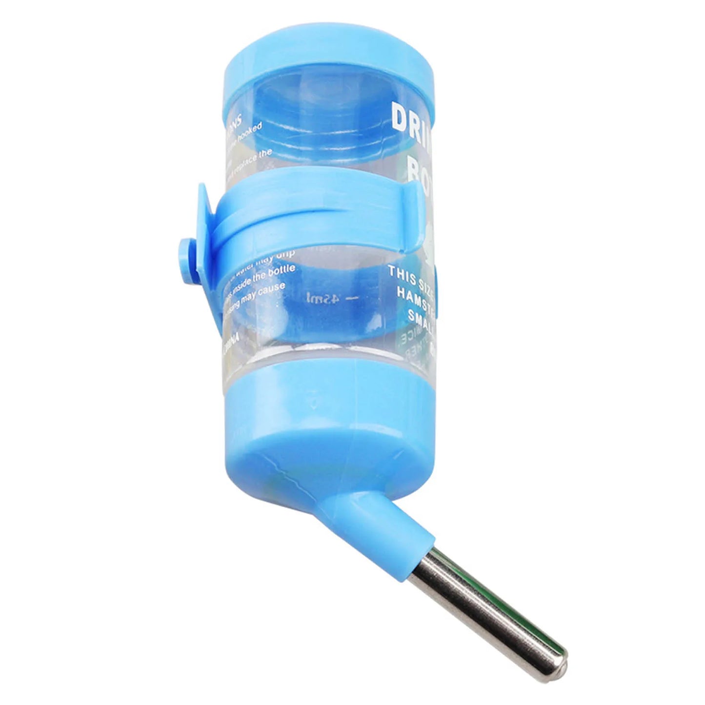 Hamster Drinker Water Bottle No Drip Small Animal Water Dispenser Pet Drinker Stand for Dog Guinea Pig Squirrel Rabbit Peaceful Pleasures Health and Wellness Blue 80ML
