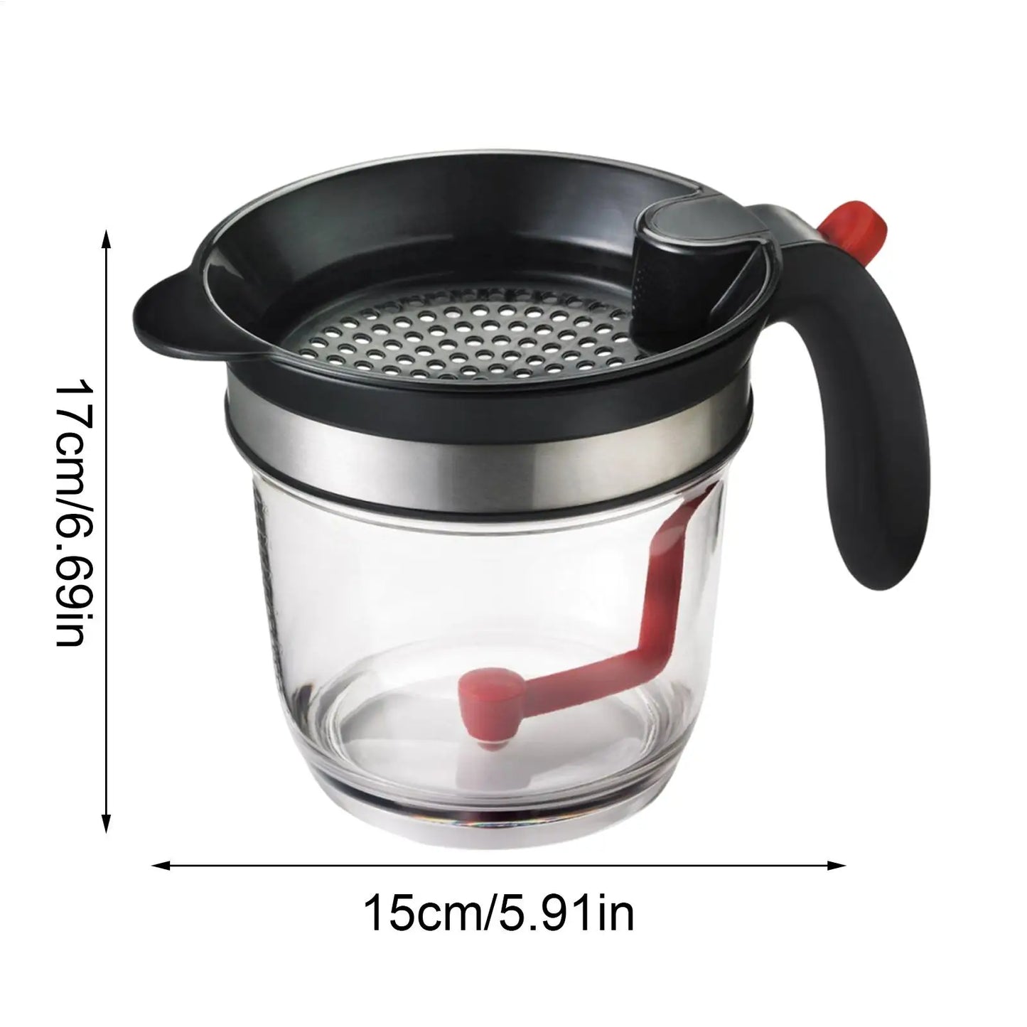 1L Stainless Steel Gravy Fat Separator with Bottom Release Gravy Fat Separator Peaceful Pleasures Health and Wellness