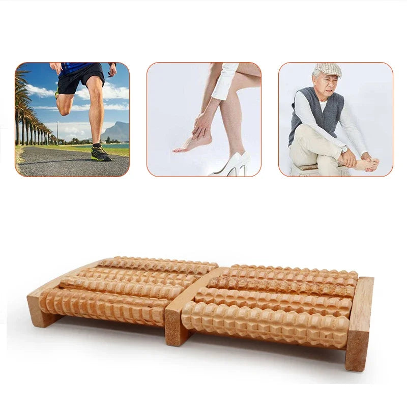 Wooden Foot Massage Roller – Plantar Fasciitis Pain Relief