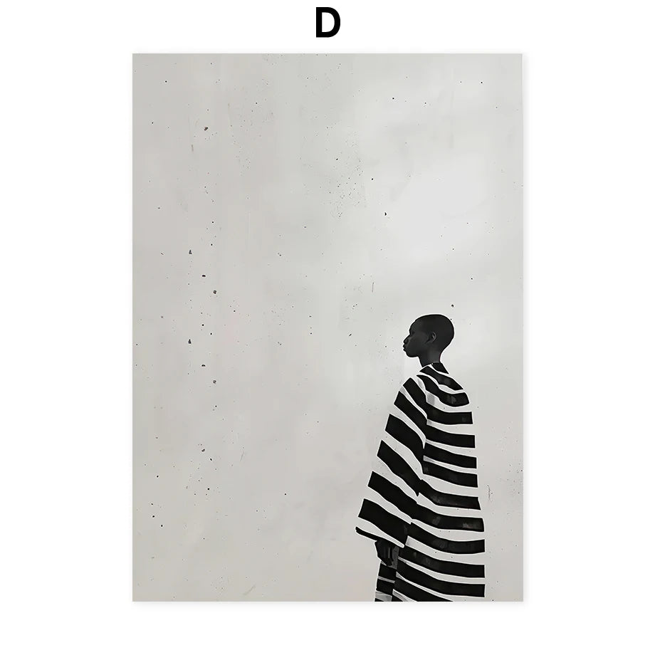 Woman & Cat Abstract Canvas Wall Art Print | Home Décor