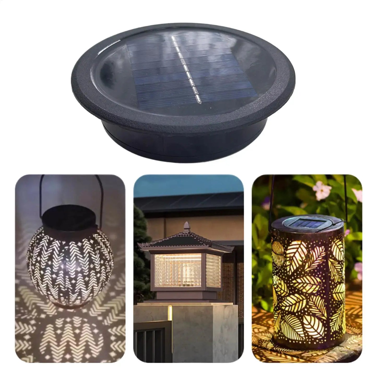 11cm Solar Light Replacement Top Waterproof Lamp Cover Outdoor Solar Light Lid for Garden Pathway Patio, Yard Porch Walkway Peaceful Pleasures Health and Wellness