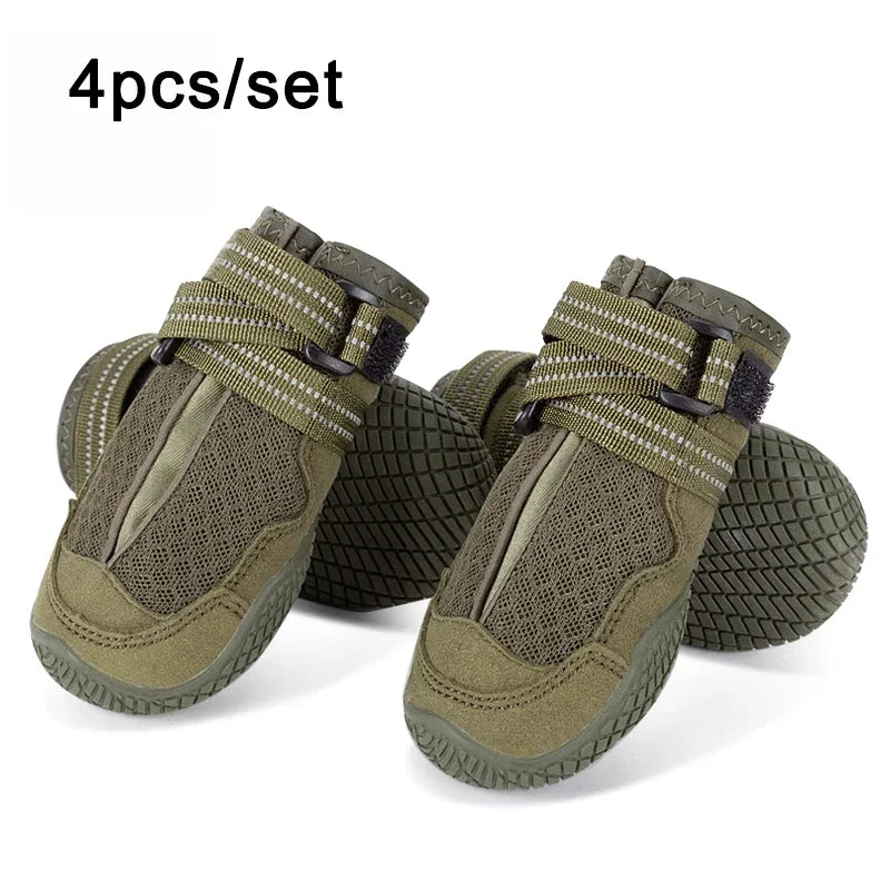 TRUELOVE Waterproof Anti-Slip Dog Shoes for Puppies & Dogs Peaceful Pleasures Health and Wellness ArmyGreen(4pcs set) 1-(Width-3.5CM) China Mainland