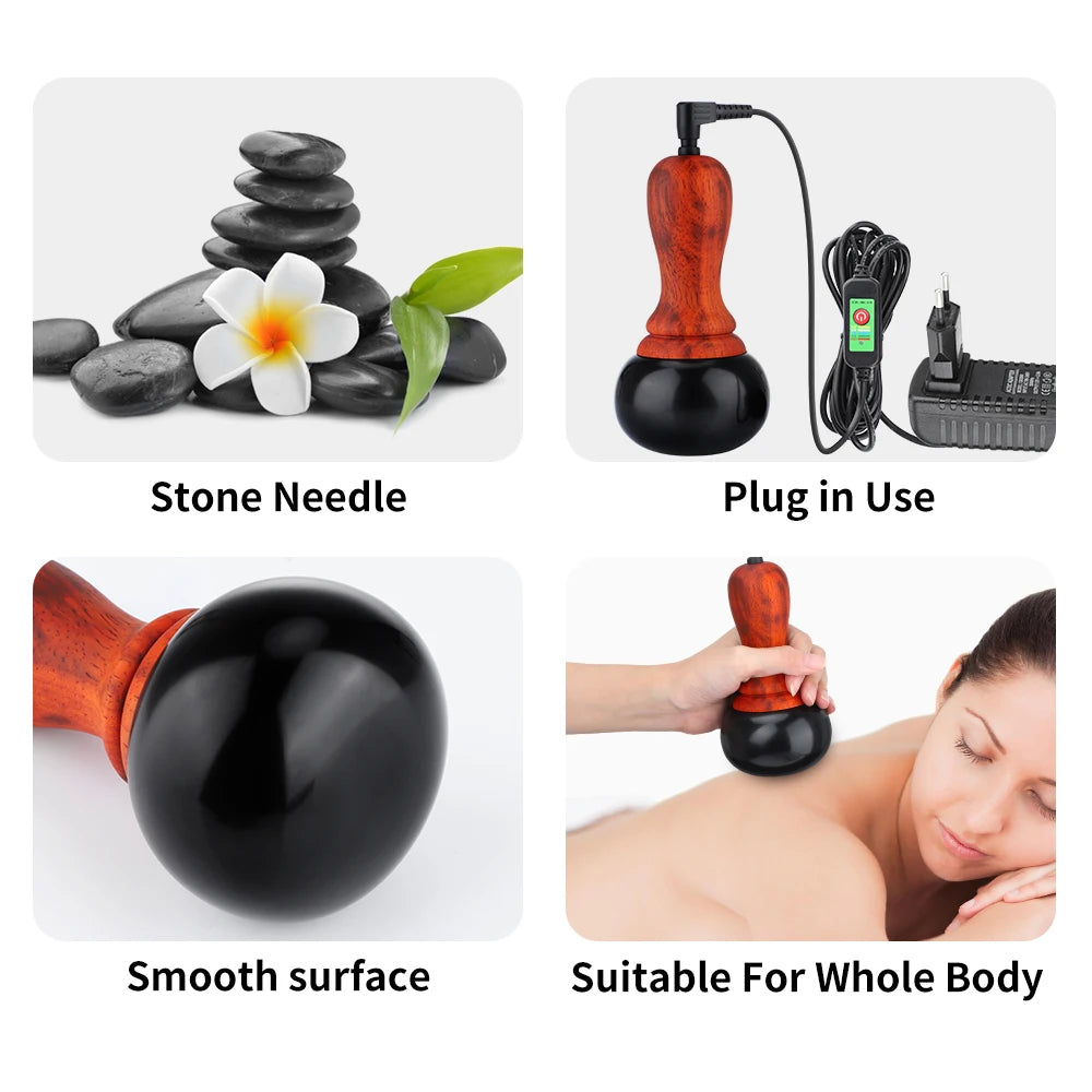 Bianstone Warming Moxibustion Instrument Hot Compress Tuina Tai Chi Ball Home Meridian Hot Stone Guasha Facial Massager 220V Peaceful Pleasures Health and Wellness