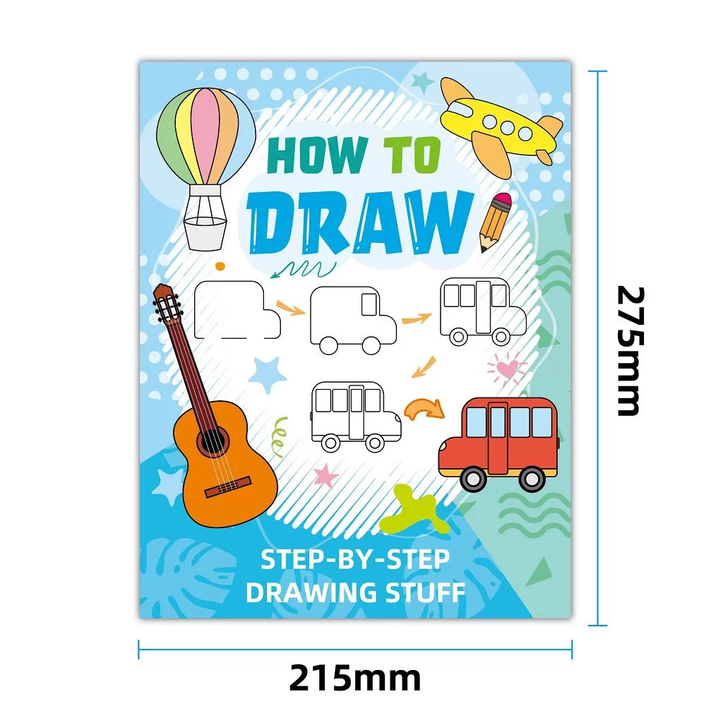 How Draw Animal Cartoon Sketch Book Kids Fun Doodles Coloring Early