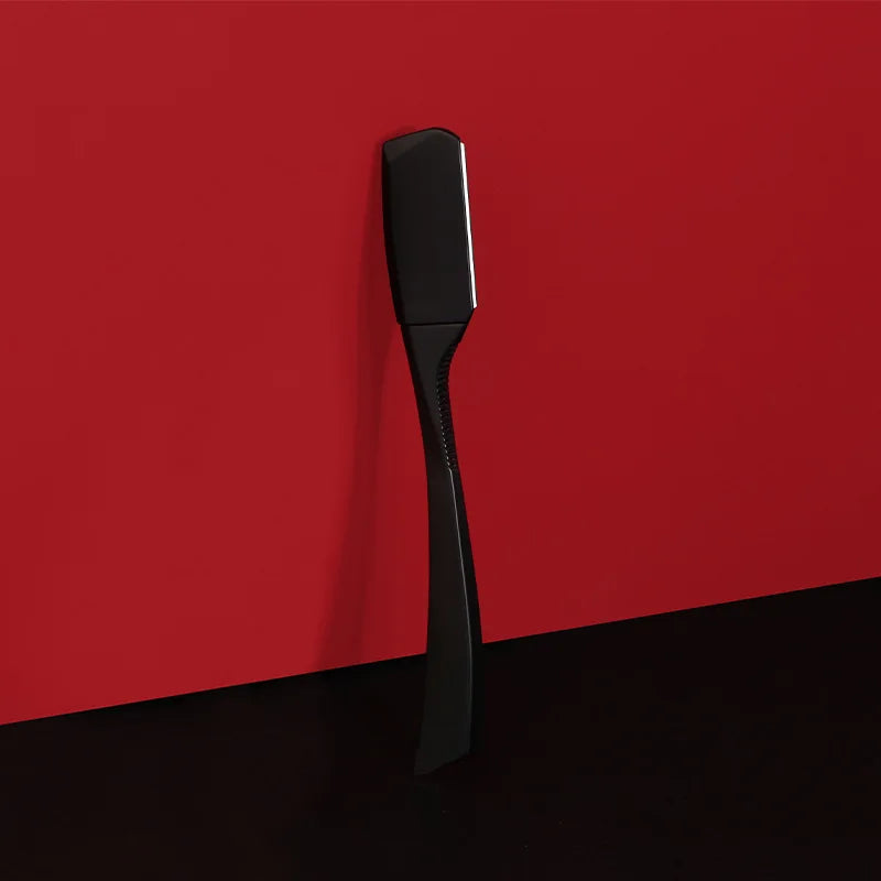 Straight Edge Barber Razor Stable Haircut Beard Eyebrow Zinc Alloy Shaving Tool Manual Depilation Razor Hairdresser Trimming Peaceful Pleasures Health and Wellness black