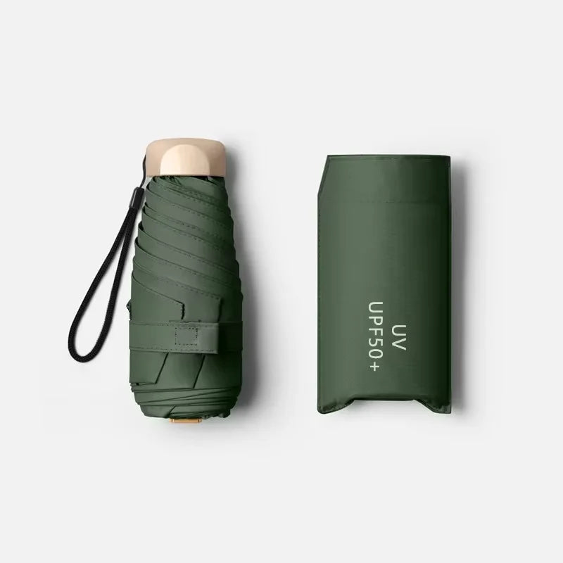 Mini Pocket Parasol – UV Protection Folding Sun & Rain Umbrella