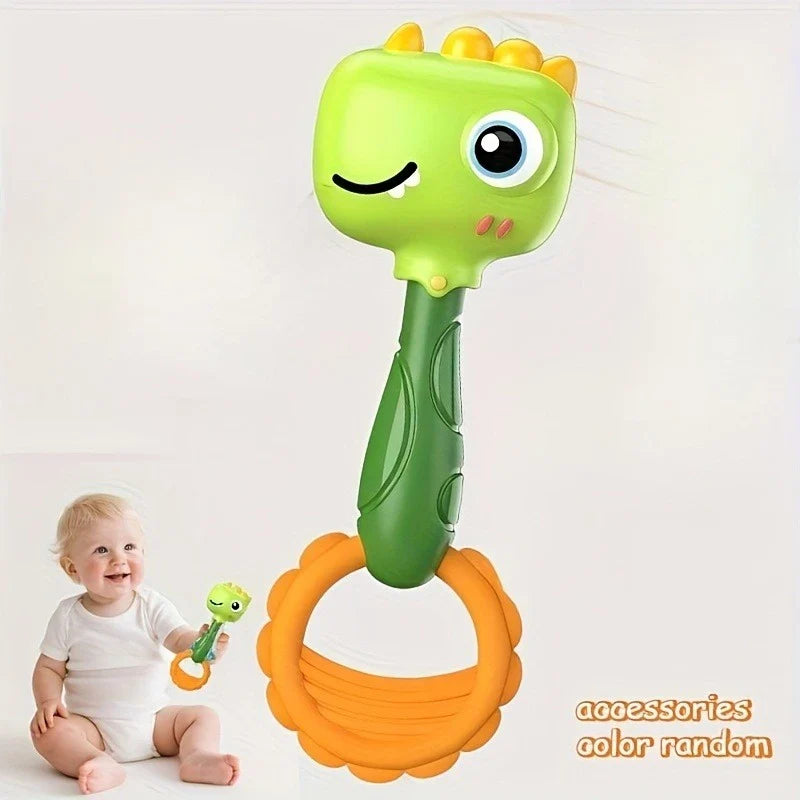 Baby Dinosaur Sensory Rattle – Non-Toxic Crinkle Sound Toy