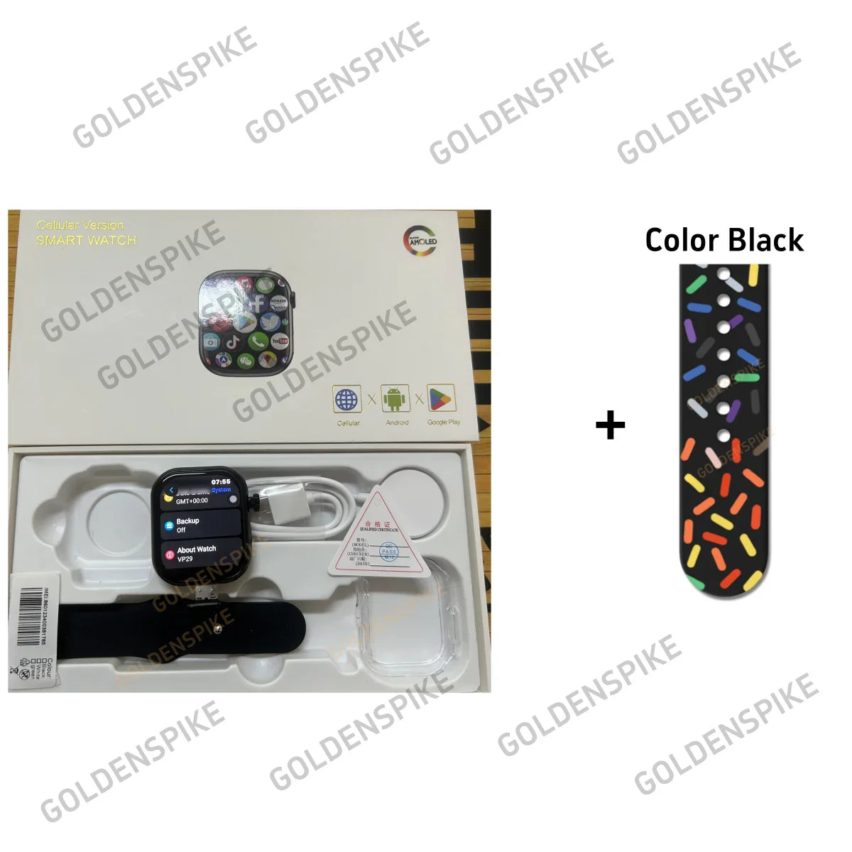 GOLDENSPIKE VP29 4G Smart Watch | GPS, NFC, 180° Camera, SIM