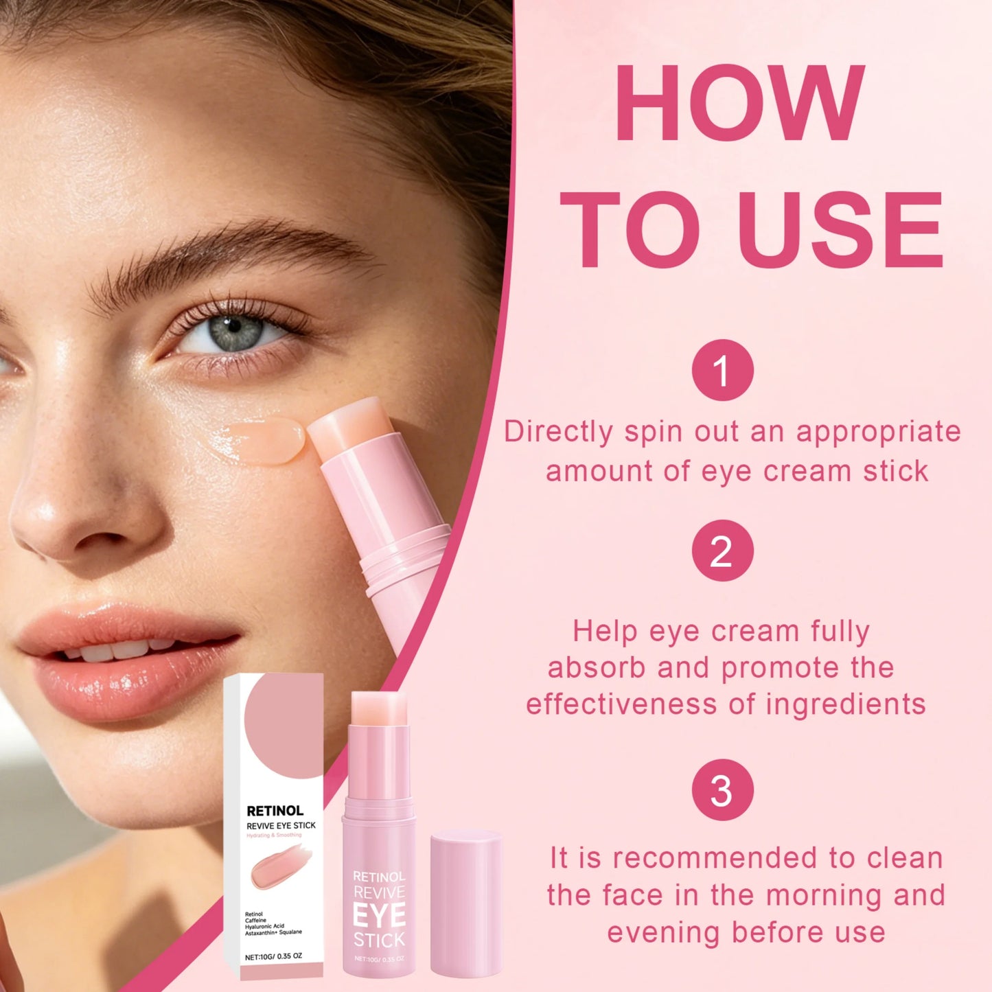 Retinol Eye Balm Stick – Dark Circles, Puffiness & Fine Lines