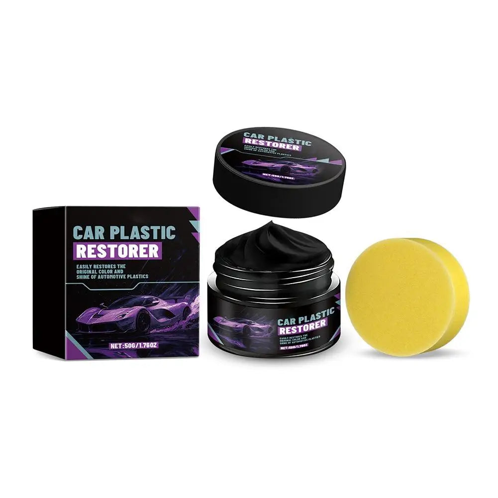 Easily Restores Original Color Shine Of Automotive Plastics Car Plastic Restorer 1/3/5pcs 50g Car Plastic Scratch Removal Agent Peaceful Pleasures Health and Wellness 1pcs