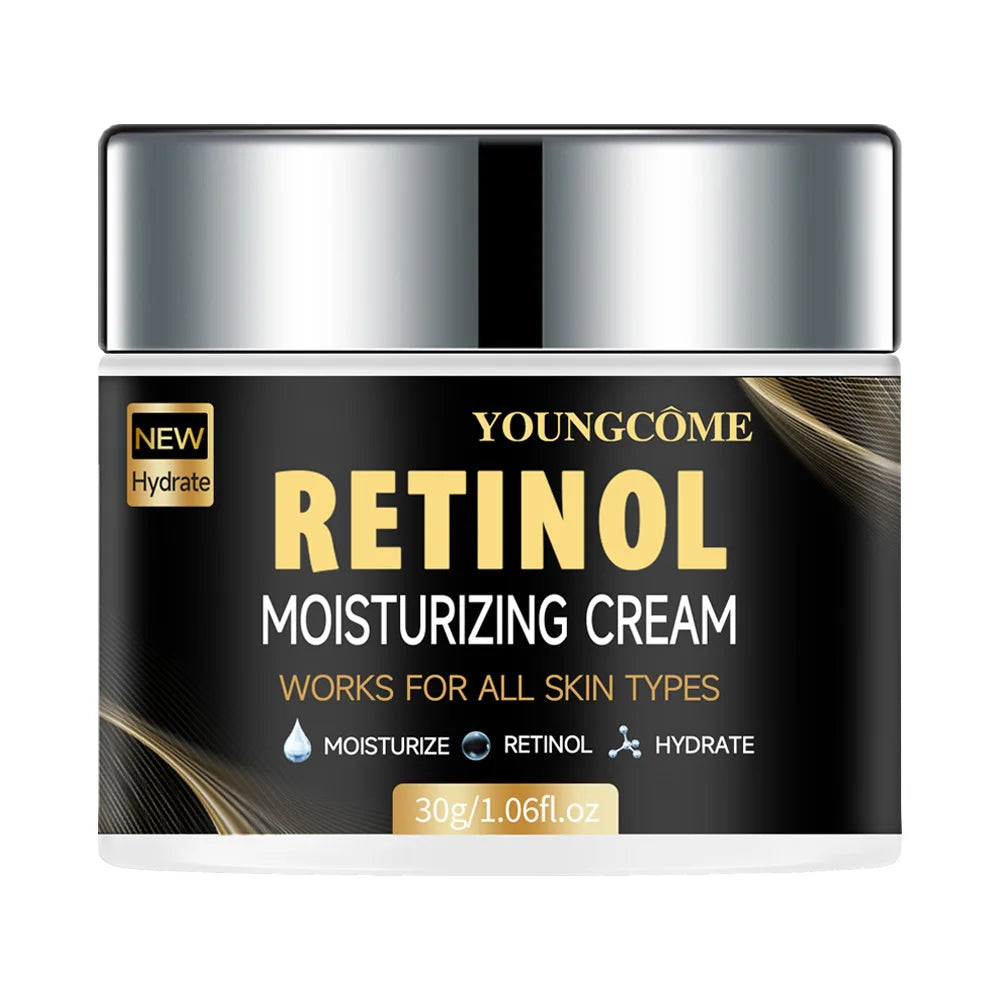 Retinol Collagen Men's Face Cream Skincare Moisturizing Brightening Hydrating Smooth Wrinkles Firming Facial Face Men Skin Care Peaceful Pleasures Health and Wellness 30g