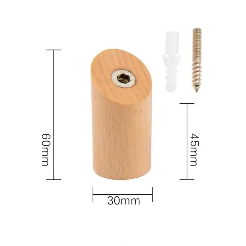 Wall Hanger Wood Hook Beech Holder Bathroom Key Coat Rack Kitchen Door Decorative Hook For Home Accessories Gadgets Organization Peaceful Pleasures Health and Wellness A Nude