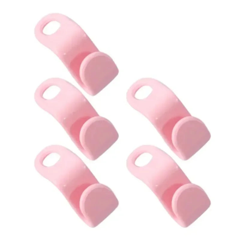 Clothes Hanger Hook Clips Organizer – 5, 10 or 20 Pack Hanger Organizer Clips Peaceful Pleasures Health and Wellness Pink 5 PCS