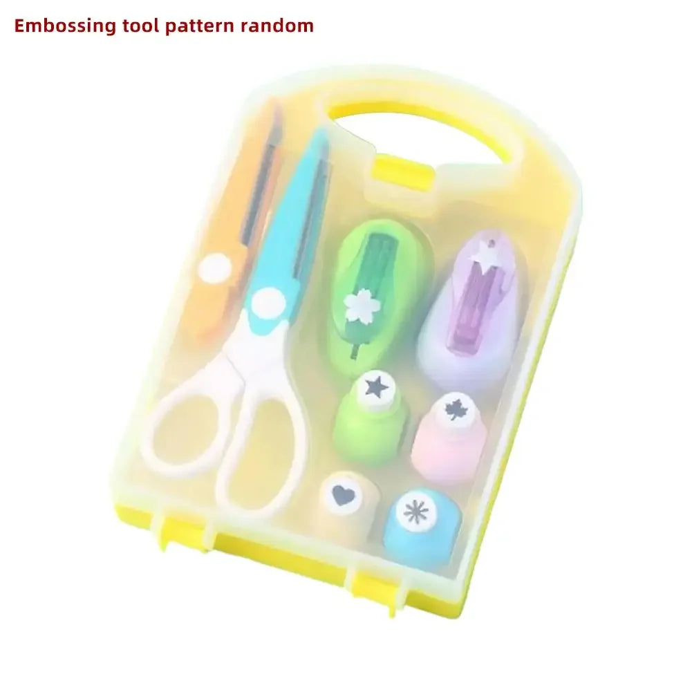 8pcs Creative Hole Punch Set Children's Hole Punch Scrapbooking Paper Punch Greeting Card Craft (Fixed pattern and random color) Peaceful Pleasures Health and Wellness 02