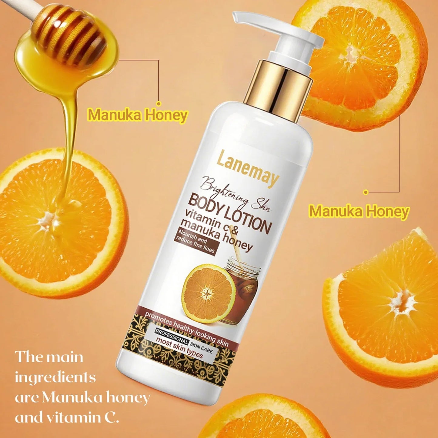 Vitamin C & Manuka Honey Body Lotion – Hydrating Cream 100ml