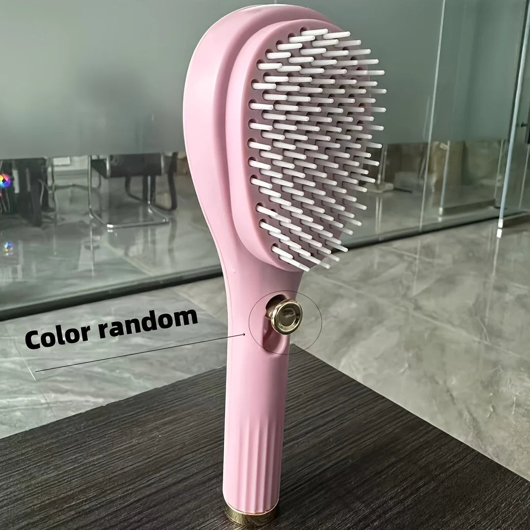 Self-Cleaning Retractable Hair Brush – Anti-Static Massage