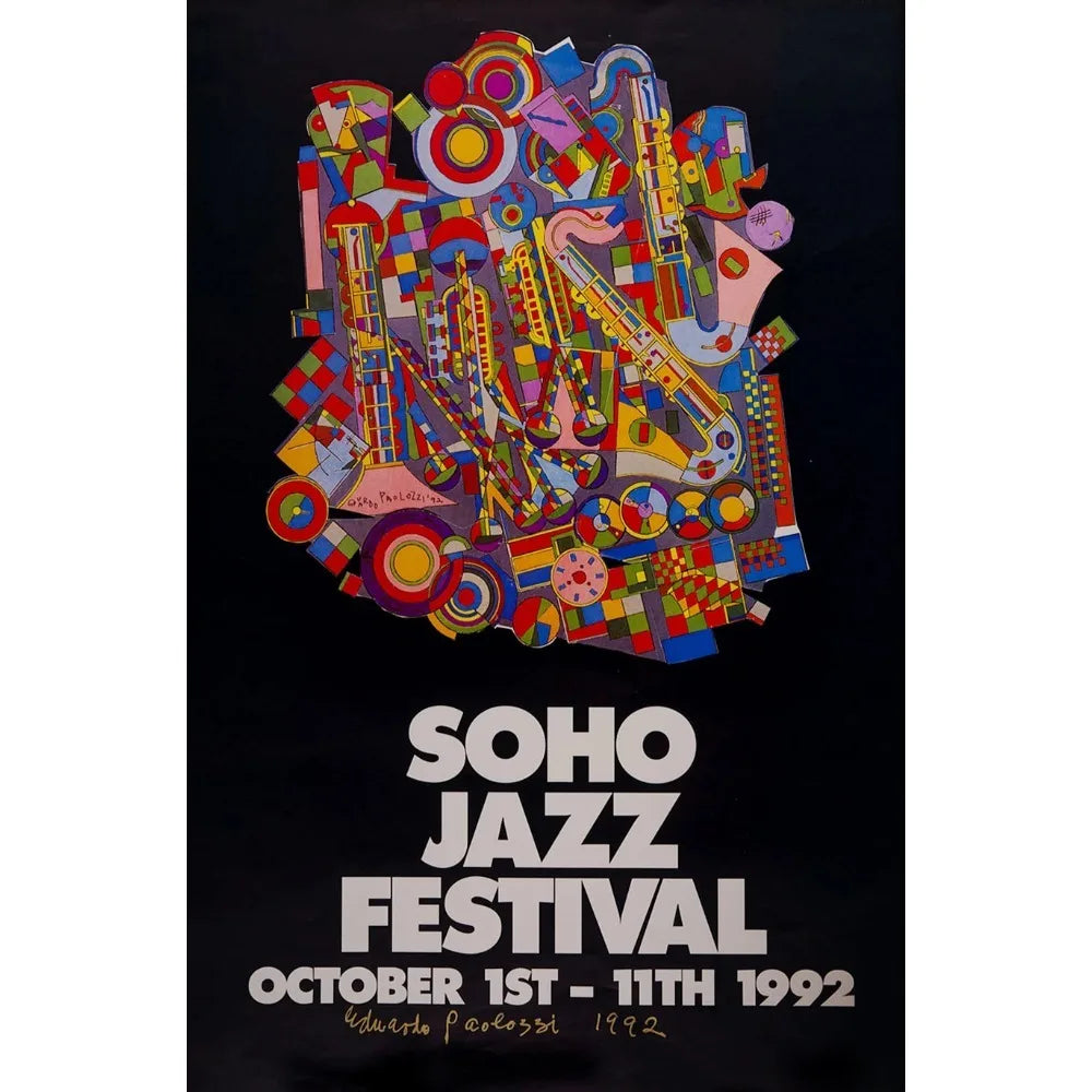 Vintage Jazz Music Festival Swiss Paris Advertising 1970's Art Poster Canvas Painting Wall Print Picture Living Room Home Decor Peaceful Pleasures Health and Wellness Burgundy 50x70cm Unframed