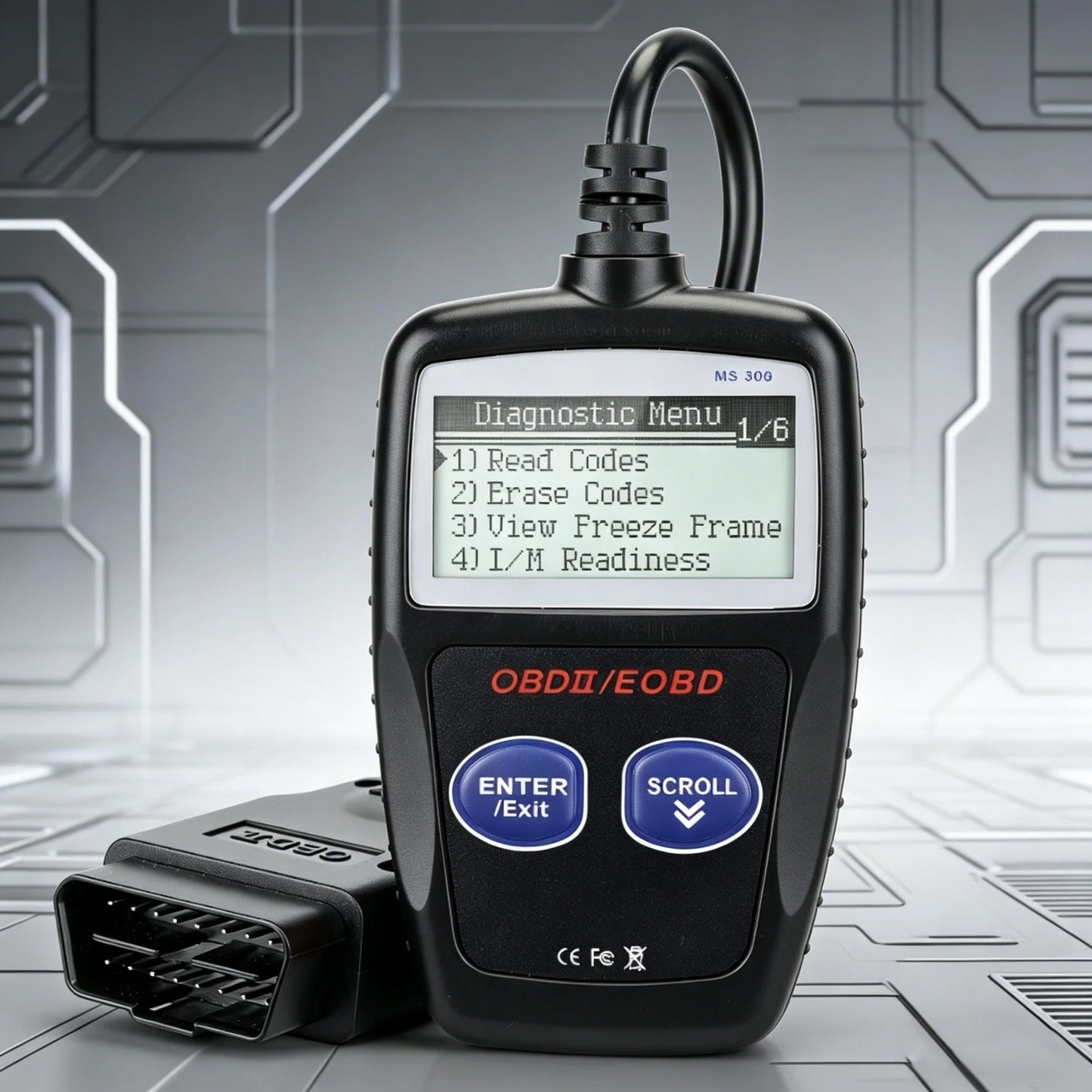 Car Diagnostic Tool Plus - Upgraded Ms309 Obd2 Obdii Eobd Fault Code Reader Scanner with Enhanced Error Detection Peaceful Pleasures Health and Wellness black