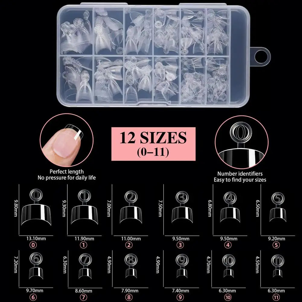 120pcs Almond Fake Nails Half Matte Pre-Buff Gel Tips 12 Sizes Press-On Nail Tips Peaceful Pleasures Health and Wellness E