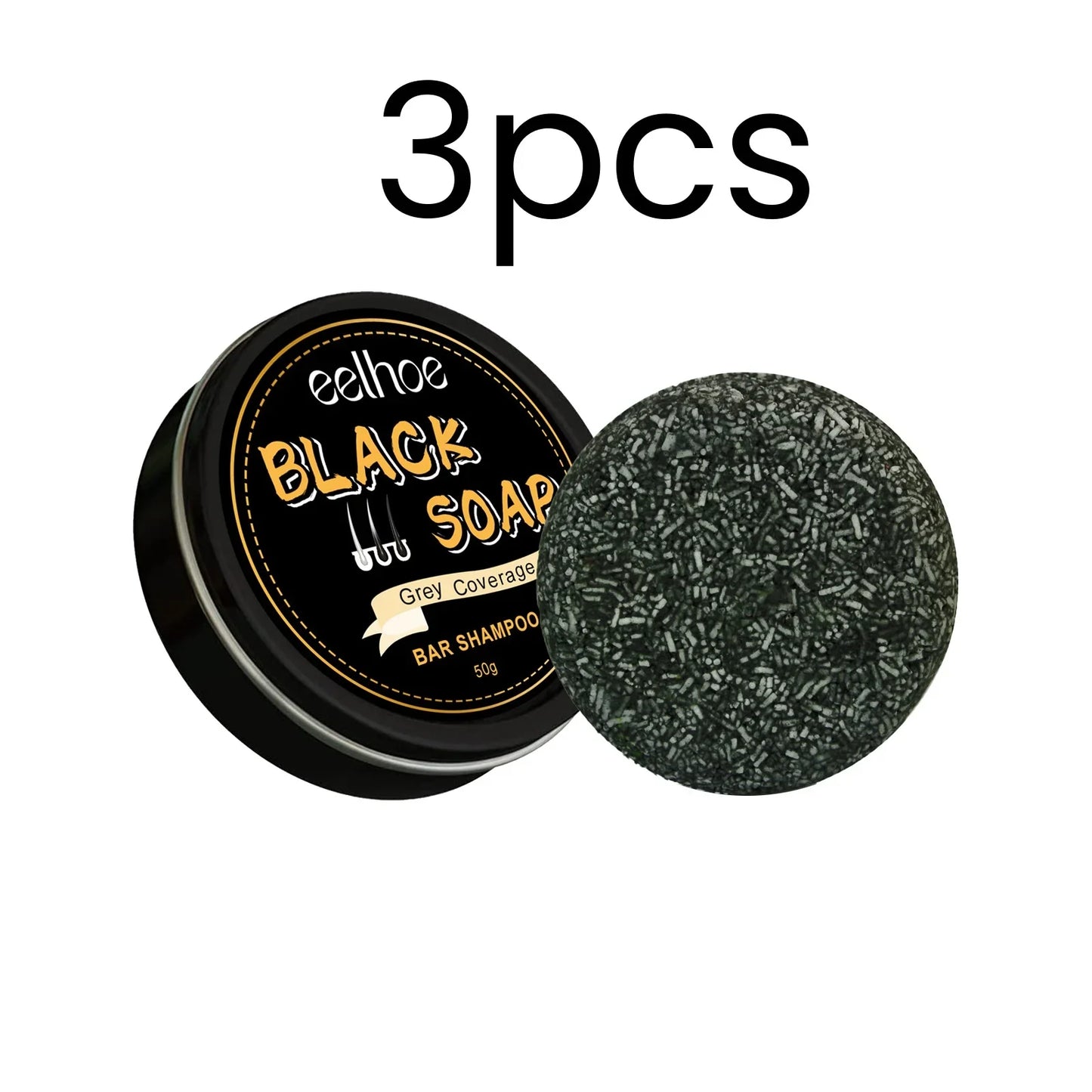 EELHOE Black Soap Natural Shampoo Bar – Gray Hair & Deep Nourish