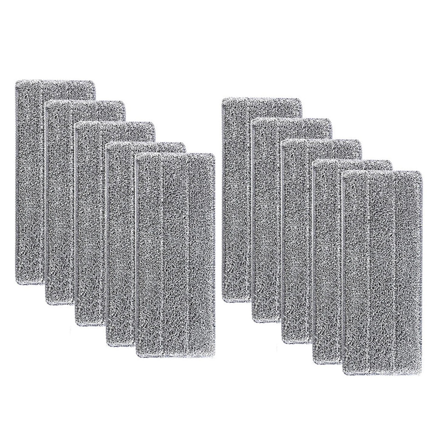 Replace Mop Head Microfiber Replacement Head Floor Cleaning Cloth Pads Flat Squeeze Hand Free Wringing Tools for Home, Kitchen Peaceful Pleasures Health and Wellness 10pcs