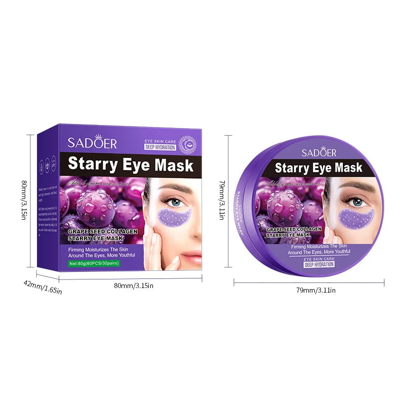 SADOER Grape Collagen Eye Mask 60 Patches | Anti-Aging