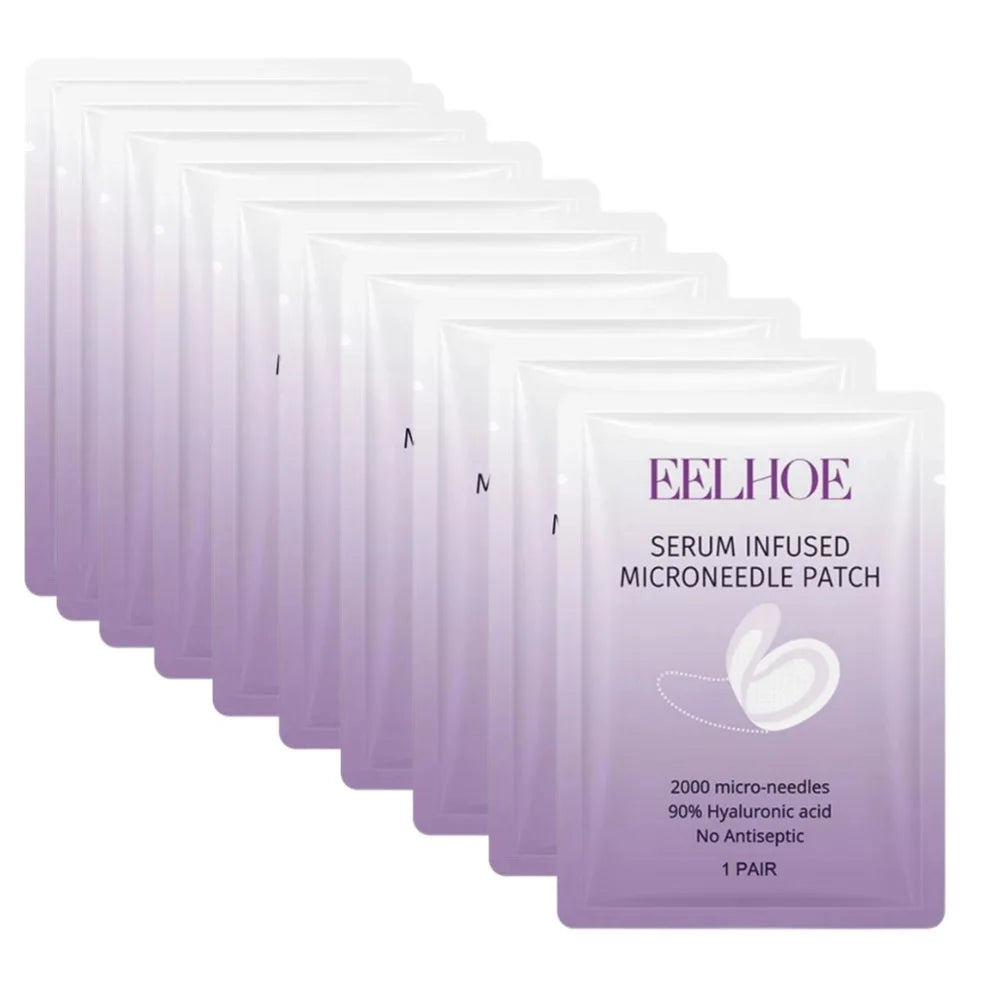 Collagen Microneedle Eye Patch Hyaluronic Acid Soluble Microneedle Eye Mask For Dark Eye Circle Moisturizing Under Eye Skin Care Peaceful Pleasures Health and Wellness 10 pairs