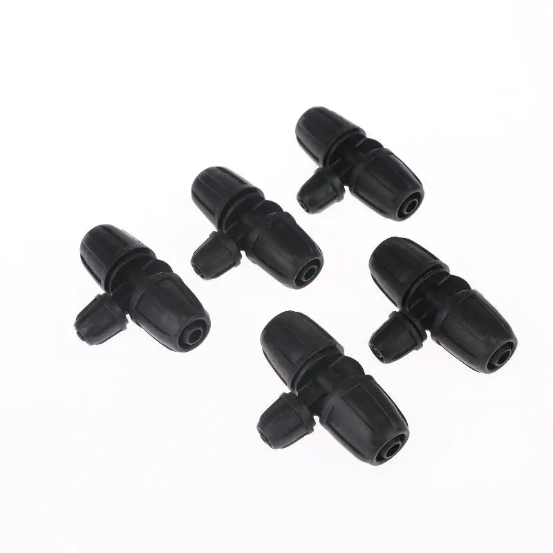 Versatile Black 5PCS PE Pipe Connector 1/2 Inch 3 4 6 Way Fittings Leakproof Durable for Drip Irrigation Garden Watering System Peaceful Pleasures Health and Wellness A5