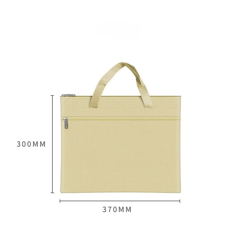 A4 Waterproof Zipper Pouch | Double Pocket Document Bag Document Zipper Pouch Peaceful Pleasures Health and Wellness Yellow