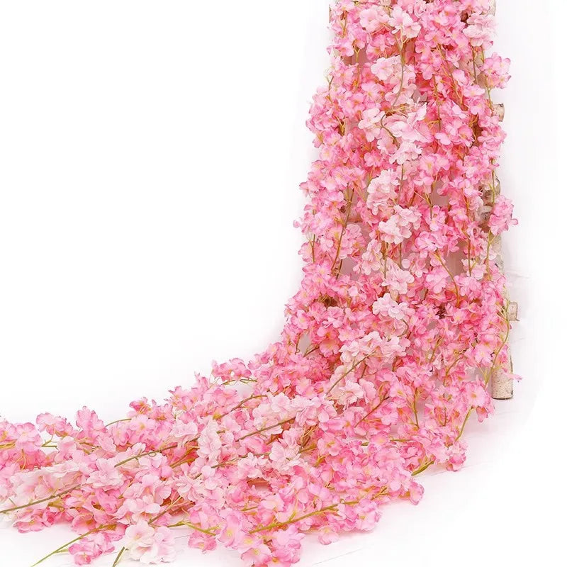 180CM Artificial Sakura Silk Flower Vine | Wedding & Home Decor