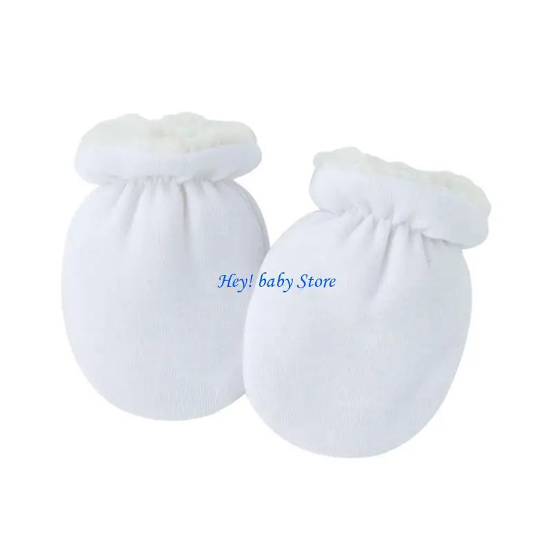 Anti-Scratch Baby Mittens | Soft Lamb Wool Newborn Gloves