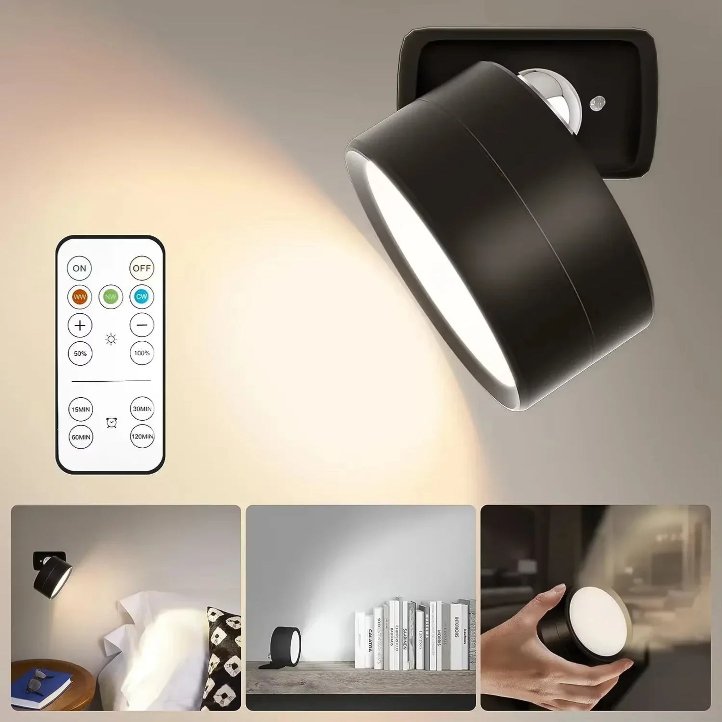 LED Wall Sconce | Dimmable USB Rechargeable Magnetic Light