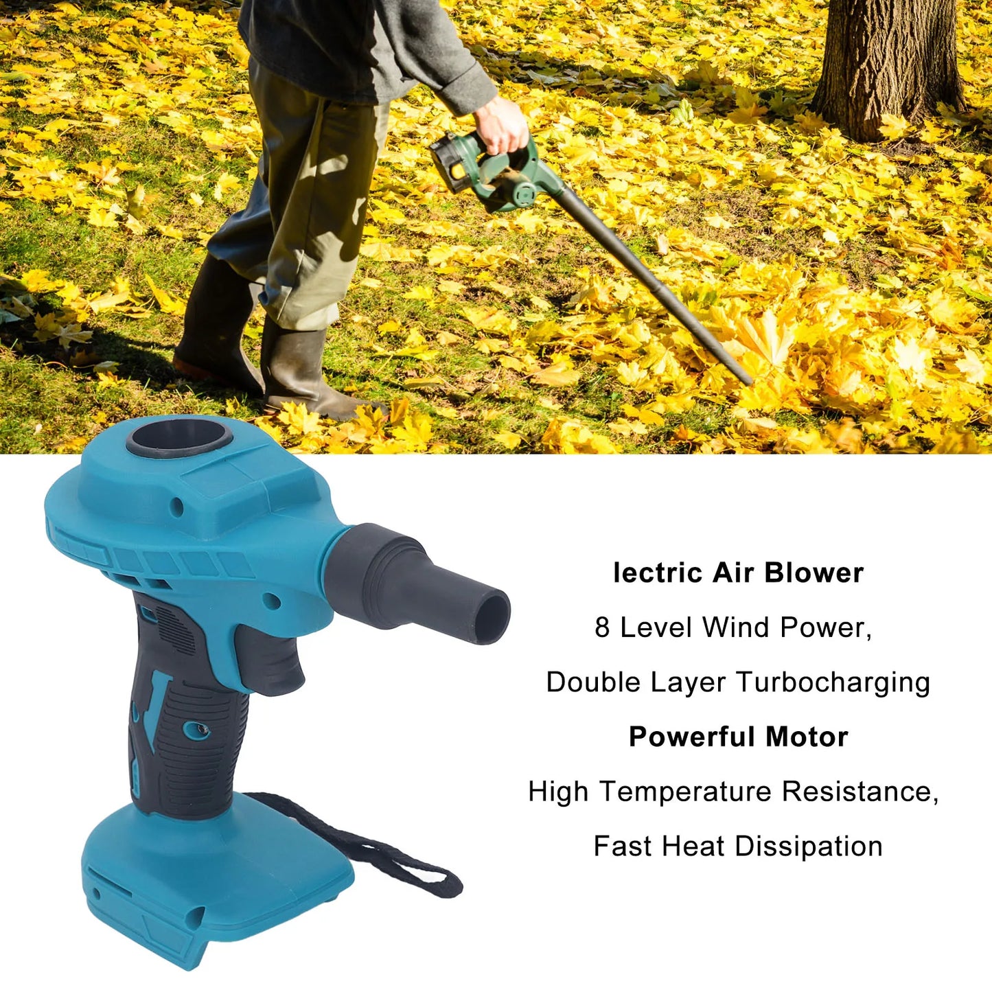 Electric Air Blower Rechargeable Duster Battery Powered Handheld Dust