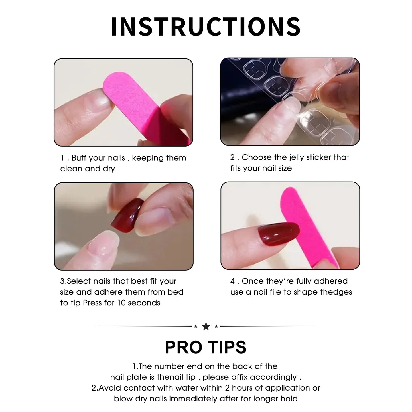 Y2K Duckbill Press On Nails – 3D Flower & Rhinestone, 10 Pcs