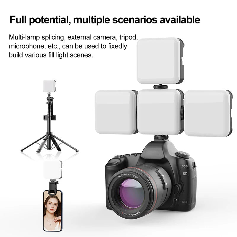Led Light Ring With Tripod Magnetic Absorption Fill Light Lamp Selfie Led Light Portable Rechargeable Led Lamp Photography LED Peaceful Pleasures Health and Wellness