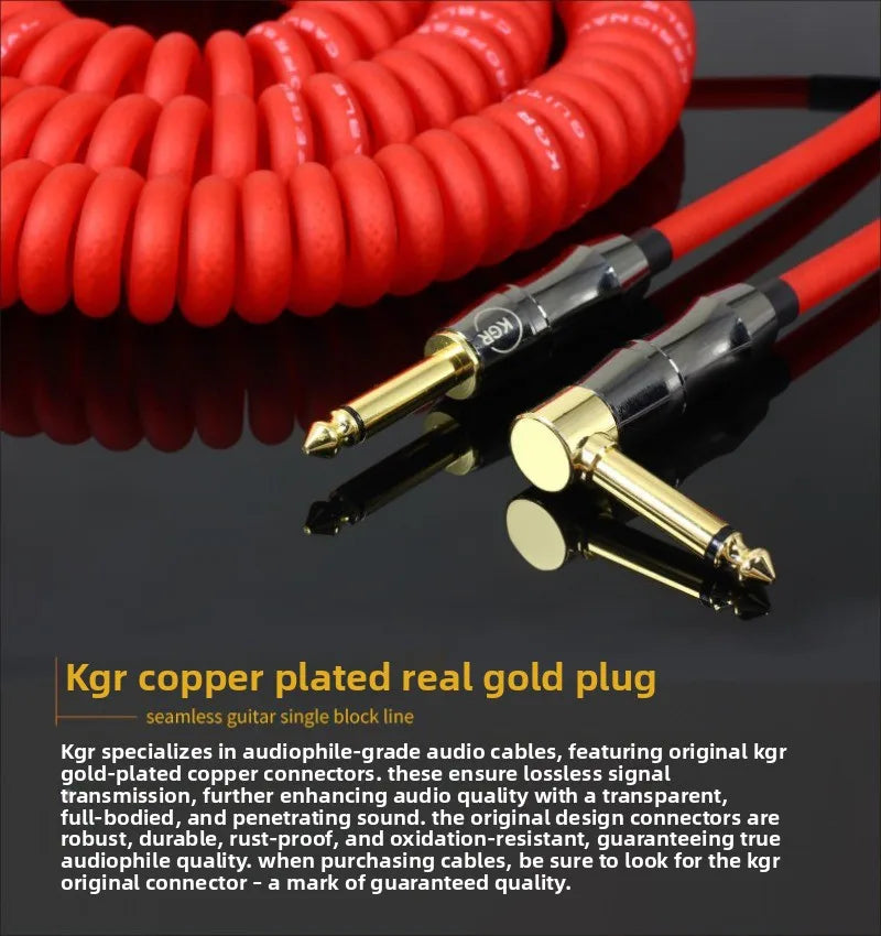 10Meters KGR Spring Guitar Cable Guitarcable Telephone Musical