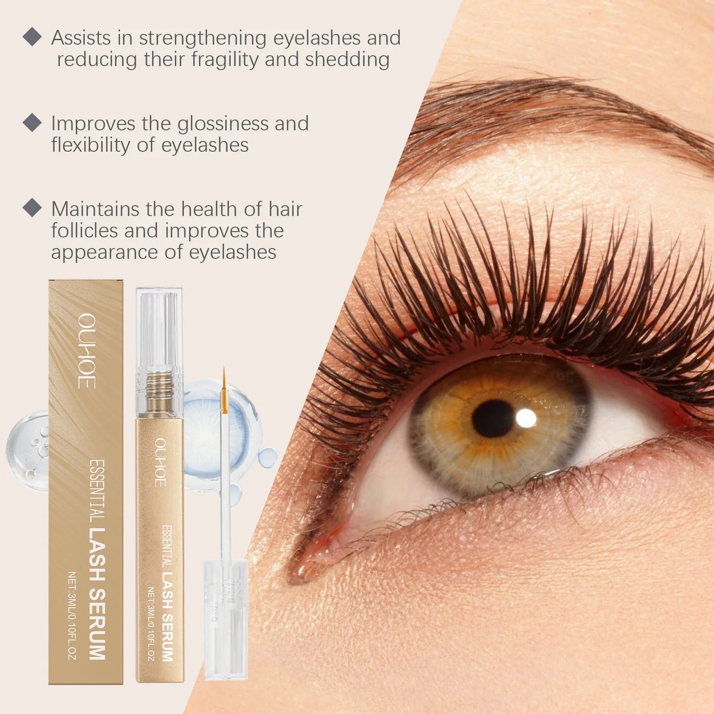 OUHOE Eyelash Growth Serum – Fuller, Longer, Thicker Lashes