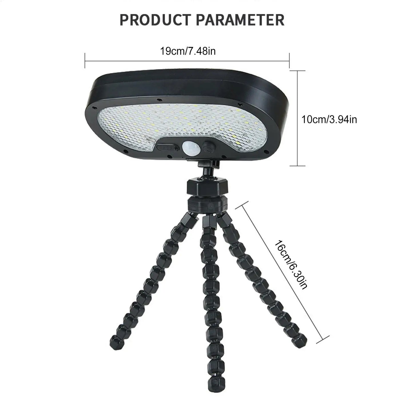 Solar Motion Sensor Fence Light | Flexible Tripod, Waterproof