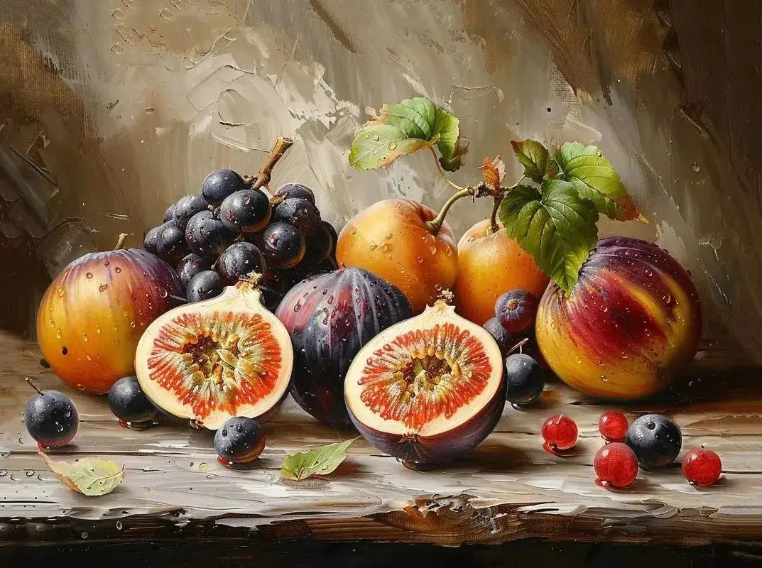 Vintage Kitchen Fruit Vegetable Still Life Canvas Wall Art Print