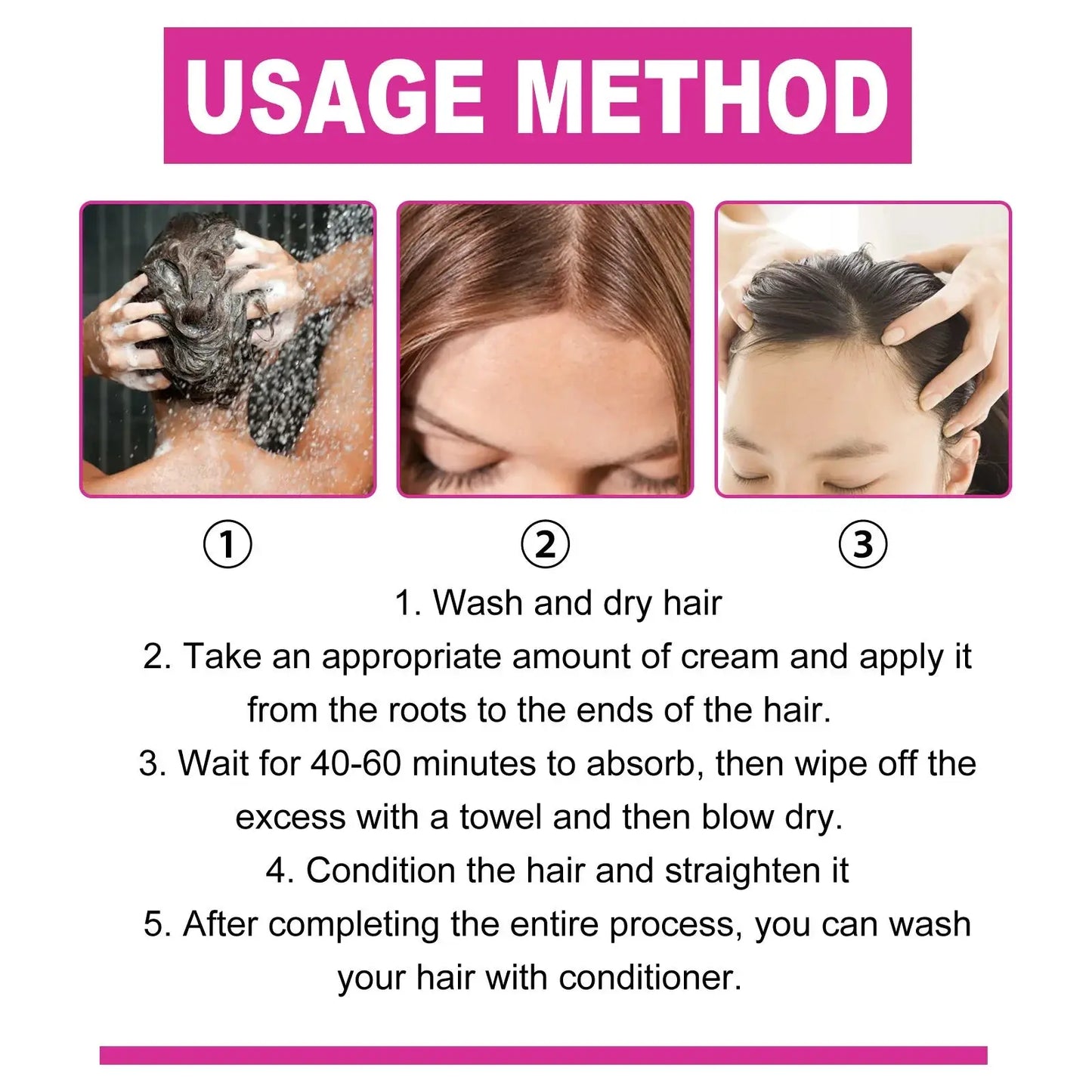 EELHOE Straightening Hair Cream for Frizzy Hair Repair Peaceful Pleasures Health and Wellness