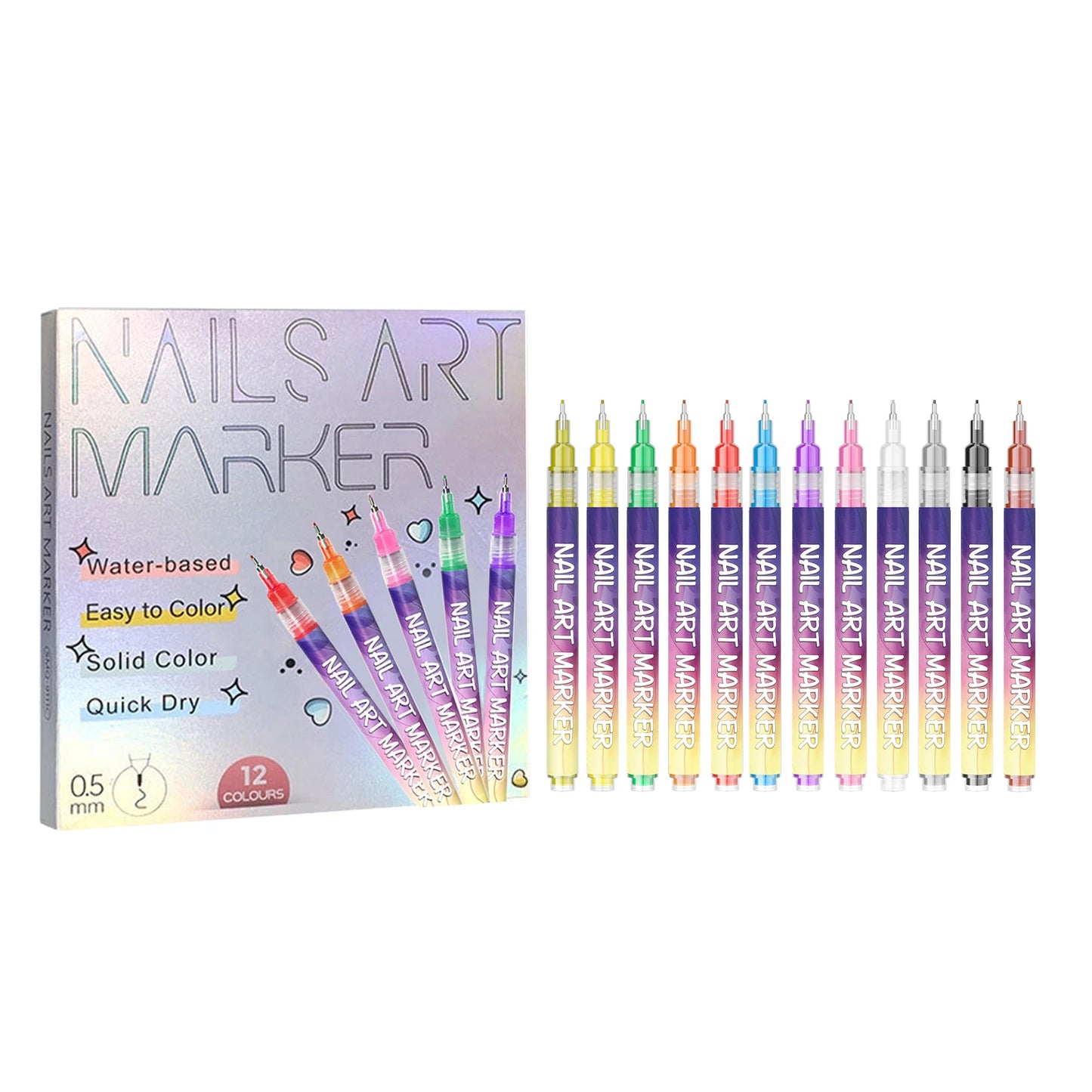Glitter Art Rhinestone Colorful Popular DIY Nail Decorations Home DIY Nail Art Create Nails Jewelry Diamond Rhinestones 12 Grids Peaceful Pleasures Health and Wellness
