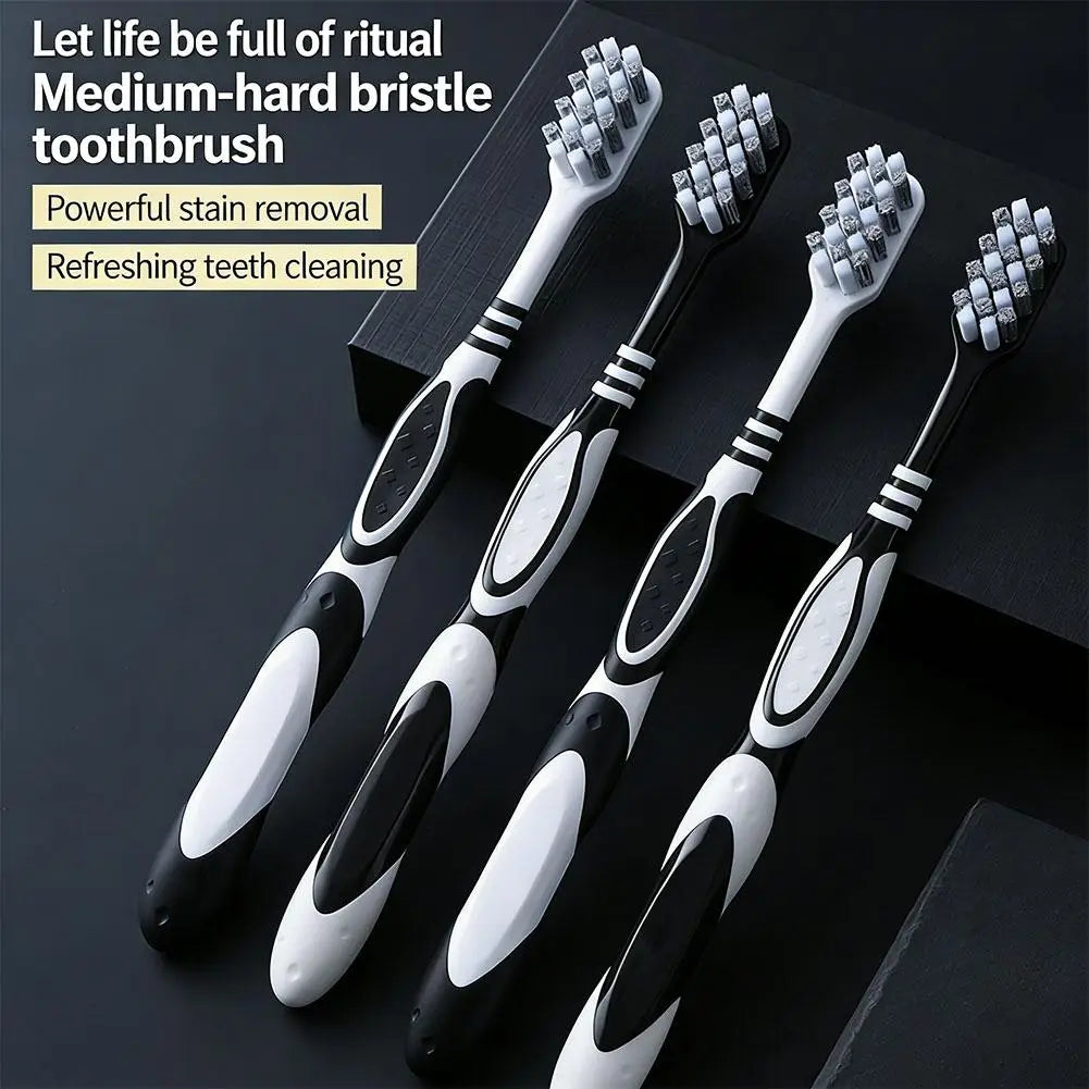SADOER Hard Bristle Toothbrush 2-Pack – Travel & Couples Set