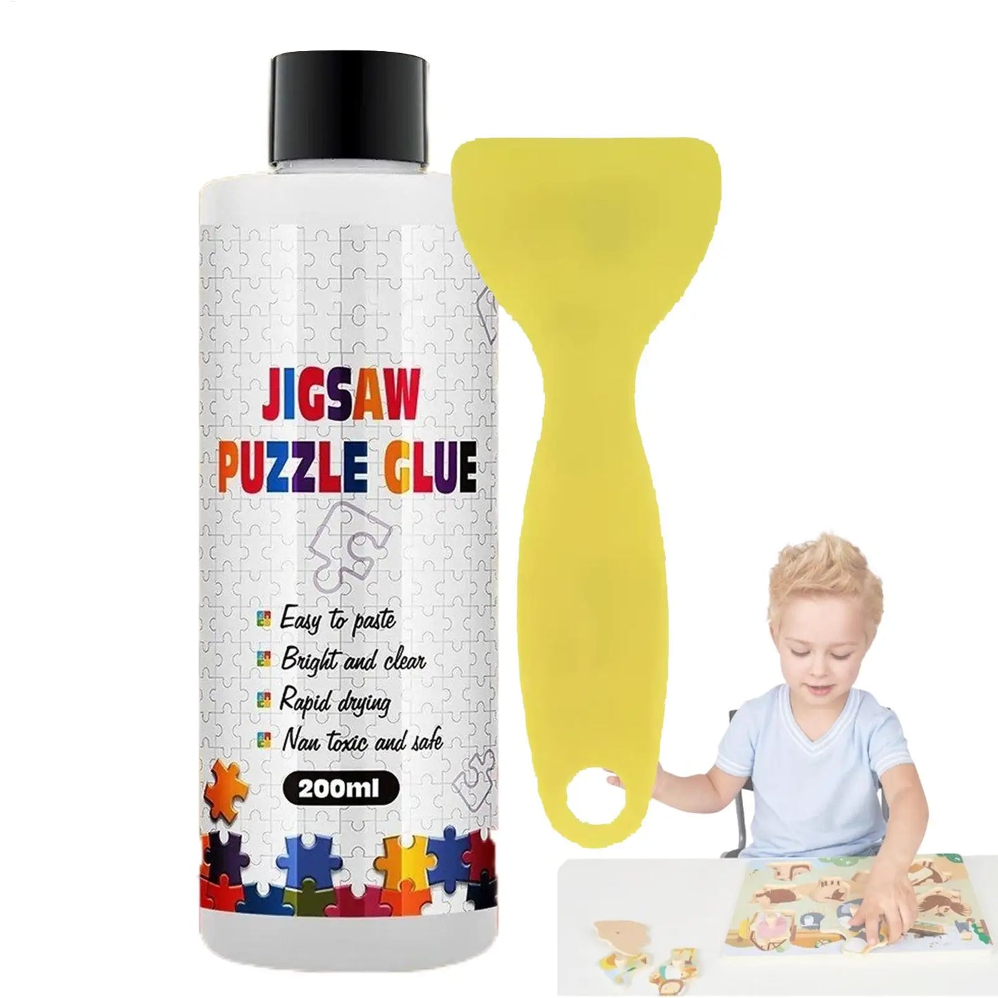 200ml DiamondPainting Sealer Art Glue Continuous Hold Gloss Effect Puzzle Puzzle Highlight Glue Artwork Maintenance Quick Drying Peaceful Pleasures Health and Wellness