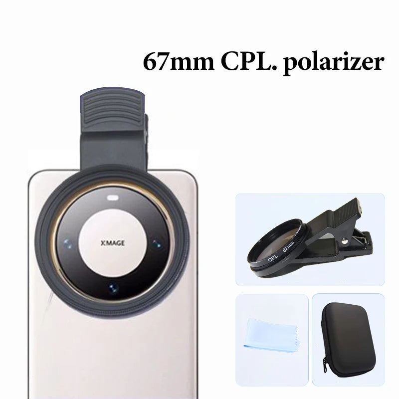 Mobile Phone Polarizer Camera Lens For Cellphone 67mm CPL Polarizer 52mm Scenery Anti-laser Polarizer Dimming Filter Accessories Peaceful Pleasures Health and Wellness 67mm for CPL