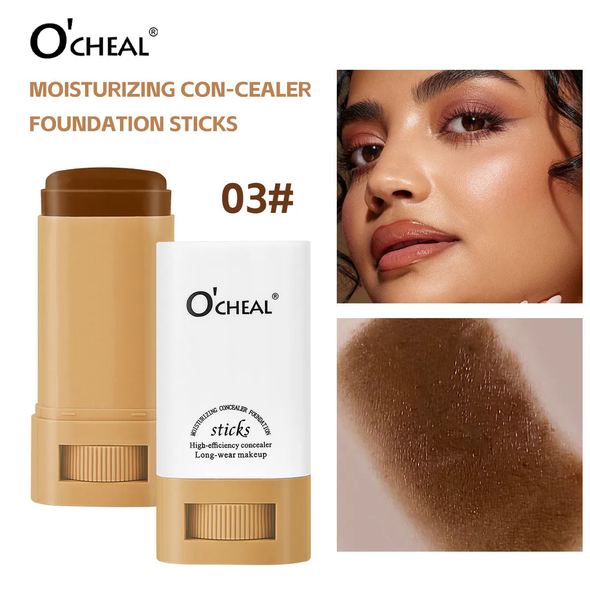 OCHEAL Waterproof Concealer Foundation Stick – Natural Finish