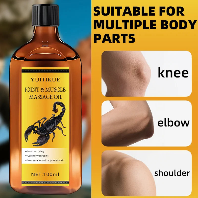 YUITIKUE 100ml Joint & Muscle Massage Oil Non-Greasy Fast Absorption for Active Lifestyles & Sports Multi-Body Part Care Peaceful Pleasures Health and Wellness